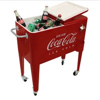 Glacière isotherme 80Qt 75L pour patio, camping et extérieur, avec roues