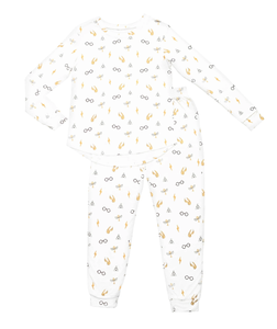 High Quality Elastic Waist Knitted <strong>Thermal</strong> Printed Pajama Set with <strong>Long</strong> <strong>Sleeve</strong> for <strong>Women</strong> Home Wear Custom Spring - Product Image 4