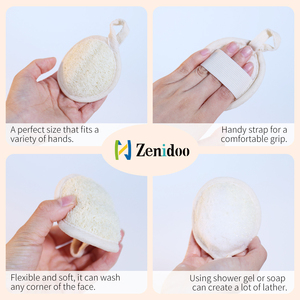 Makeup Remover Natural Loofah Facial Scrubber Brush Exfoliating Deep Clean Dead Skin Face Scrubber Degradable Modern - Product Image 3