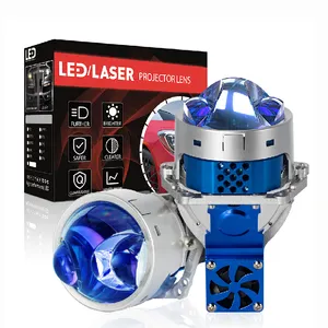 XENPLUS Đèn Led Xe Máy LP18 3Inch 200W 48000lm Ống Kính Máy Chiếu Laser Bi LED Xanh Dương 3.0 Kèm Laser Kép