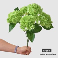 Hydrangeas artificielles bleues les plus vendues, fleurs artificielles au toucher réel (50 cm), imprimées en 3D, haute qualité, pour la décoration de mariage, décoration de la maison, style bohème
