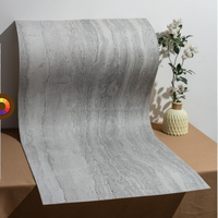 Panneaux de revêtement intérieur souples Mcm Conception de mur extérieur Imperméable au feu Pierre artificielle flexible Panneau mural en travertin Mcm