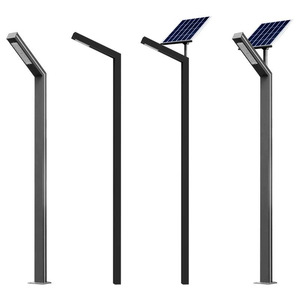 Lampes solaires de jardin 3m en aluminium LED pour extérieur, villa, rue, résistantes à l'eau, cellule solaire mono Si - Product Image 1