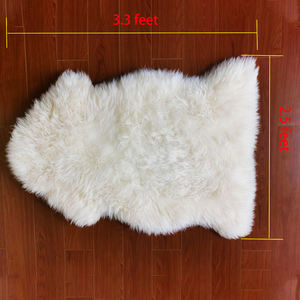 Thảm Len Lông Thật Màu Trắng Sang Trọng Thảm Lông Cừu Mông Cổ Mềm Mịn Thảm Da Cừu - Product Image 6