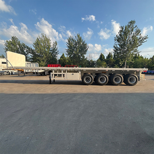 Semi-remorque plateau à quatre <span class=keywords><strong>essieux</strong></span> de 40 pieds pour le transport de conteneurs, carrosserie en acier robuste pour utilisation logistique en port et entrepôt - Product Image 2