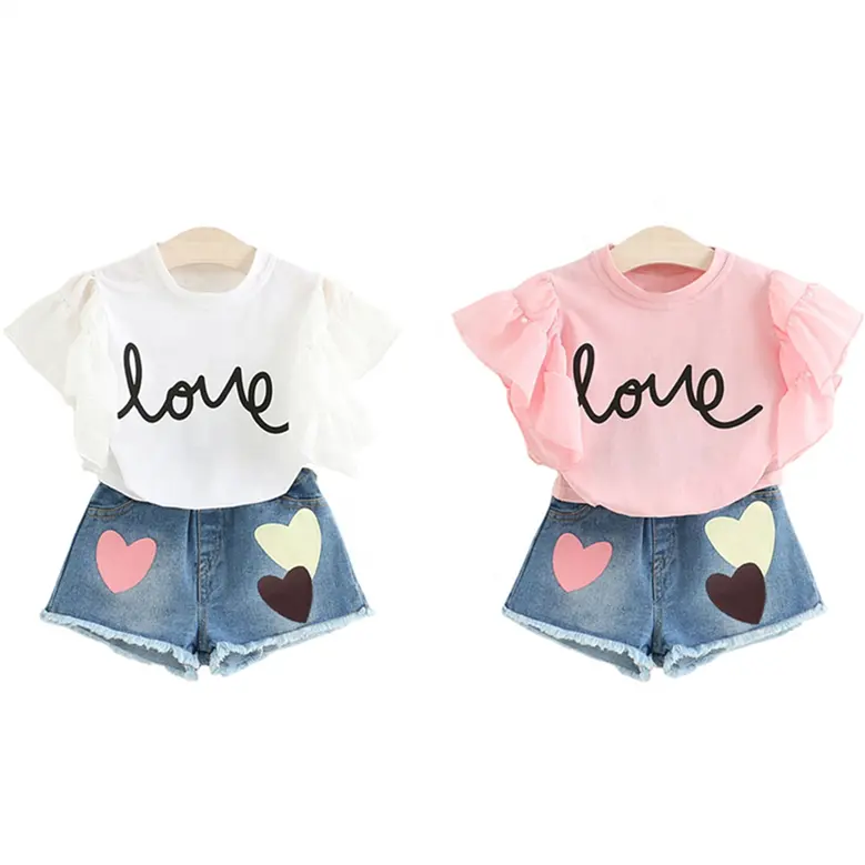 SS-523G kurzarm top und shorts marken kinder kleidung mädchen sommer kinder set kinder kleidung set