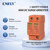 Parafoudre électrique CNFLY bipolaire DC 500V 600V 1000V 20KA 40KA Type T2, dispositif de protection contre les surtensions, parafoudre PV, boîtier de combinaison de chaînes