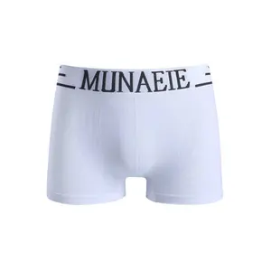 无缝Munafie男士三角裤和平角裤透气舒适尼龙高弹力中腰平角裤内衣
