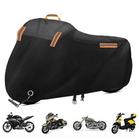 Housse de moto durable et imperméable 420D robuste avec protection UV Housse de scooter d'extérieur de grande taille