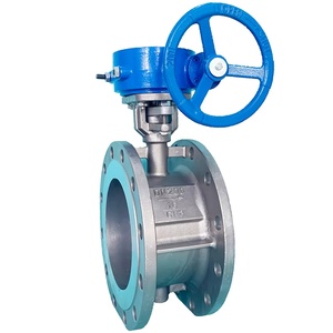 Worm Gear Operated SS304 SS316 Stainless Steel CF8 CF8M DN50 DN100 DN200 PN16 Manual Industrial Water Turbine Butterfly Valve - Product Image 1