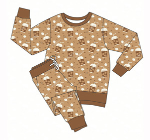 Nuovi Prodotti Tute Personalizzate Set Jogger in Bambù Felpa in Spugna Francese per Bambini Set 2 Pezzi per Neonati e Bambini - Product Image 1