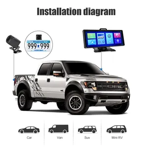 무선 Carplay 4K 대시 캠 10.26 ''터치 스크린 자동 자동차 듀얼 WiFi FM 1080P 백업 카메라 자동차 DVR 카메라