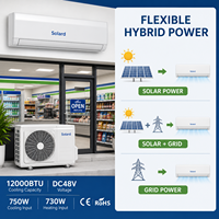 Climatiseur solaire hybride 12000 BTU, onduleur DC, mural, pour usage domestique, compresseur SANYO à double rotation, refroidissement et chauffage, 80-380V
