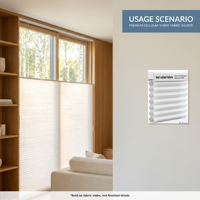 Tissu pour stores alvéolaires imperméable en non-tissé spunlace semi-occultant blanc 25 mm sur mesure