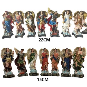 Arc<span class=keywords><strong>ángeles</strong></span> de Resina con Juego Completo de Siete <span class=keywords><strong>Ángeles</strong></span>, Figura Sagrada, Decoración Religiosa Ecológica para el Hogar - Product Image 1