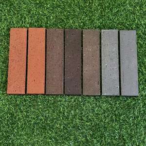 <span class=keywords><strong>Brique</strong></span> fendue en argile rouge frittée ignifuge avec revêtement anti-décoloration, durable, mince, solide, résistante aux acides, design contemporain pour - Product Image 3