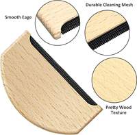 Peigne en bois personnalisé avec logo - Peigne antistatique en bois pour vêtements en cachemire, laine et alpaga - Outil de toilettage doux et sûr