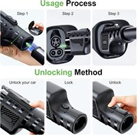 Adaptor kendaraan listrik NACS CCS1 yang ditingkatkan, Kompatibel Tesla Supercharger CCS Charger 500A/1000V perlindungan OTP pengisian daya DC cepat