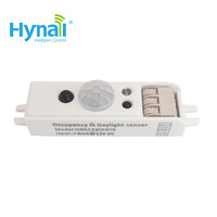 Interrupteur intelligent à lumière 12V CC de petite taille avec capteur de mouvement PIR, portée de détection de 6 m, montage encastré, fonction de récolte de la lumière du jour