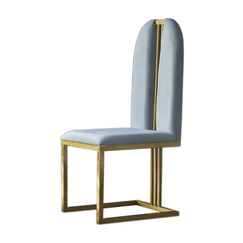 Cadeira de aço inoxidável dourada feita na china