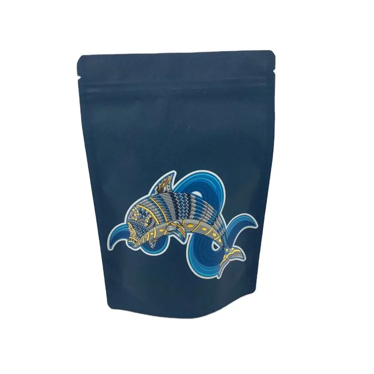 कस्टम लोगो स्टैंड अप डॉयपैक रीसीलेबल थ्री साइड सील बैग जिपर पैक के साथ गंध रोधी खाद्य पैकेजिंग