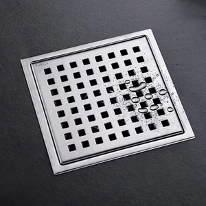YOTO SUS304 acier inoxydable trou carré grille sol Drainage filtres cheveux salle de bain douche sol Drain 110*110mm - Product Image 1