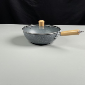 Dayanıklı yüksek kaliteli mermer yapışmaz kızartma tavası hızlı teslimat kolay temizlemek için çok yönlü pişirme - Product Image 5