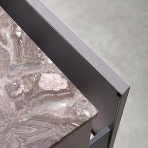 <span class=keywords><strong>Meuble</strong></span>-lavabo compact et moderne avec armoire miroir murale et plateau en marbre, tiroir de rangement - Product Image 4