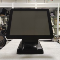 Monitor Táctil Todo en Uno POS de 15 y 17 Pulgadas para Restaurante y Supermercado, Monitor Táctil Impermeable con Soporte