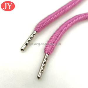 Sweats à capuche pour femmes roses avec coton tressé de 130cm pour cordon de serrage en métal argenté Aglet Tips Cordon de tirage en polyester - Product Image 1