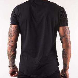 Camiseta de Manga Corta para Hombre, Cuello Redondo, Dobladillo Curvo, Ajustada, de Alta Calidad, con Logotipo Personalizado, 100% Algodón - Product Image 3
