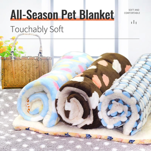 Pet Blanket Double Layer Plush Warm Soft Cotton Dog <b>Cat</b> Bed <b>Mat</b> Removable Hand Wash Dropshipping - Product Image 2