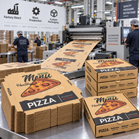 Boîte d'emballage pour pizza personnalisée 6 pouces 8 pouces, boîte d'emballage pour pâtisserie en papier ondulé épaissi respectueux de l'environnement