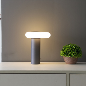 Lámpara de escritorio de mesa recargable por <span class=keywords><strong>USB</strong></span>, luz <span class=keywords><strong>LED</strong></span> inalámbrica de aluminio para restaurante, moderna - Product Image 4