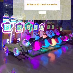 Machine de jeu d'arcade à monnayeur la plus populaire : Cheval de course 3D à bascule, console de jeu de luxe pour enfants - Product Image 3