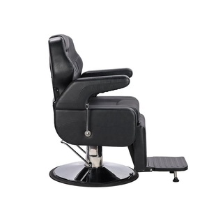 Fauteuil <span class=keywords><strong>de</strong></span> <span class=keywords><strong>Barbier</strong></span> Moderne Noir <span class=keywords><strong>de</strong></span> Luxe, Hydraulique et Inclinable, Robuste, Professionnel, pour Salon <span class=keywords><strong>de</strong></span> Coiffure, Style Rétro - Product Image 6