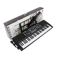 Teclado Electrónico de Plástico BD-670 de 61 Teclas, Piano Multifuncional, Funcionamiento con Batería, Rueda de Modulación, para Principiantes, Acepta OEM
