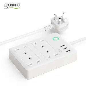 Gosund royaume-uni Extension intelligente 4 prises 3 USB WiFi Tuya bande d'alimentation intelligente travail avec multiprise pris en charge Alexa