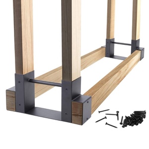 <span class=keywords><strong>Support</strong></span> de stockage de bois de chauffage en acier robuste pour l'extérieur, <span class=keywords><strong>support</strong></span> de bûches de bois de chauffage enduit de métal noir pour la <span class=keywords><strong>cheminée</strong></span> intérieure - Product Image 3