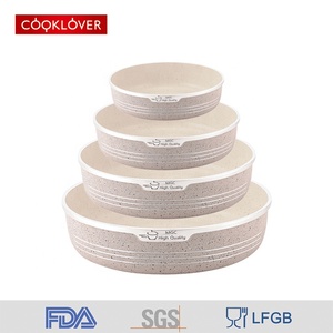 Cooklover personnalisé 4-en-1 <span class=keywords><strong>3D</strong></span> mini moule à gâteau en aluminium à revêtement en céramique rond Design moderne avec fond en métal à induction - Product Image 5