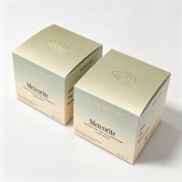 Boîte en carton de luxe sur mesure avec dorure mate et paillettes pour emballage cosmétique haut de gamme de masques capillaires et produits de beauté