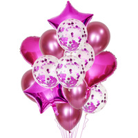 Ballon en feuille transparente rempli de papier pailleté or rose Ensemble de ballons en latex métallique film aluminium