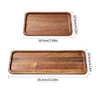 Plateaux en bois, plateaux de vanité, distributeurs, assiettes de comptoir en bois, plateaux de service en bois d'acacia pour bar à café