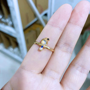 Blanche-Neige Sirène Dessin Animé Blanche-Neige Princesse Anneau Anneau Ouvert Réglable Pour Les Femmes Plaqué Or Sirène Cristal Princesse Anneaux - Product Image 6