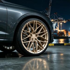 <span class=keywords><strong>Jantes</strong></span> de voiture forgées sur mesure en une seule pièce, or bronze, 5 branches, 19-24 pouces, légères, pour <span class=keywords><strong>BMW</strong></span> Série 7, Mercedes Classe S - Product Image 4