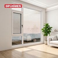 Ventana Abatible de Aluminio OPUOMEN NFRC con Ahorro Energético Mejorado y Resistencia a Huracanes para Hogares Modernos