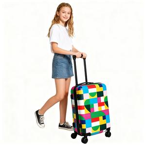 Nouveau logo d'impression Uv Design personnalisé Étui de voyage Impression Bagage à main <span class=keywords><strong>Valise</strong></span> Motif de fleurs Trolley Case - Product Image 4