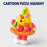 Jouet anti-stress en mousse PU souple en forme de pizza réaliste, à récupération lente, pour enfants de 5 à 7 ans et adultes, vente en gros