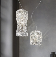 Lampe de lustre à LED moderne en cristal K9 de style unique pour décoration intérieure chromée