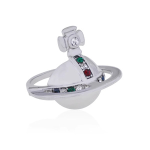 Anillo de piedra natural de alta calidad estilo Western Queen Mother Vivienne, diseño punk de nicho para mujer - Product Image 6